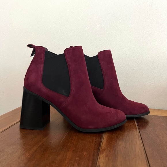 Nordstrom BP - Burgundy/Maroon Booties - Size 8 - Picture 1 of 9